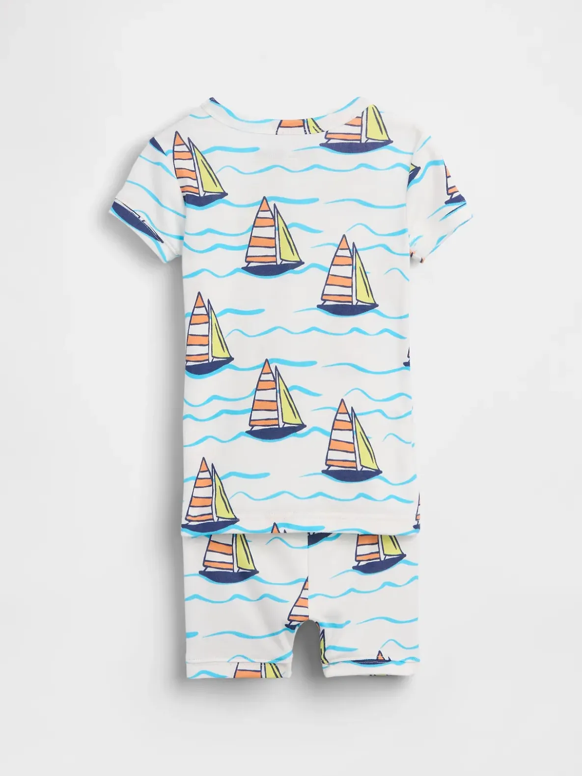 Baby & Toddler Organic Brushed Cotton Sailboat PJ Short Set