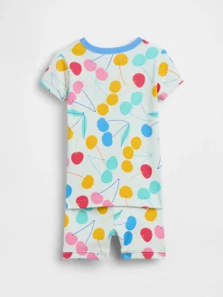 Baby & Toddler Organic Brushed Cotton Cherry PJ Short Set