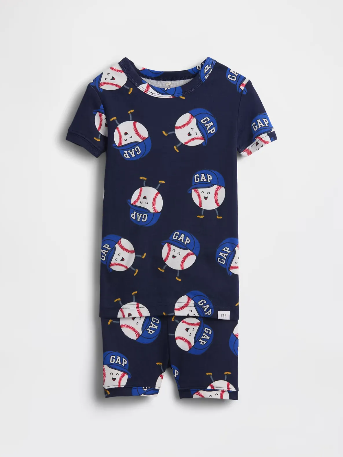 Baby & Toddler Organic Brushed Cotton Baseball PJ Short Set