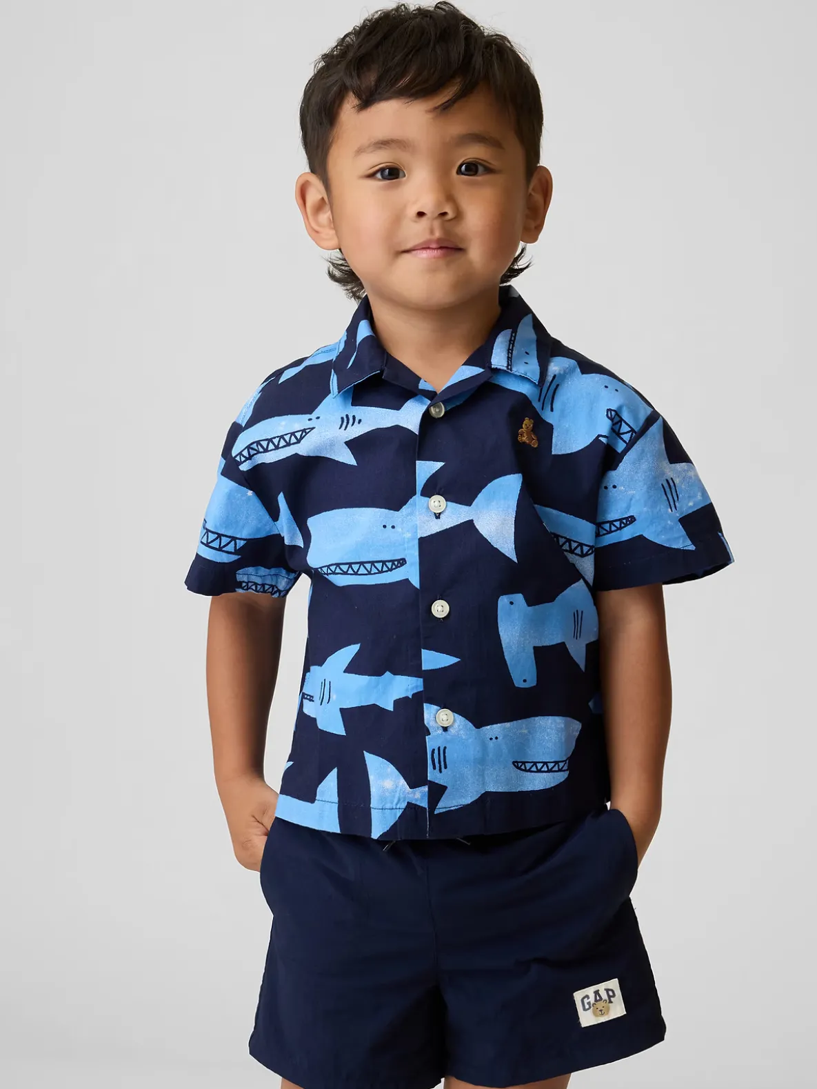 Baby & Toddler Organic Cotton Poplin Print Shirt