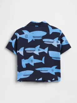 Baby & Toddler Organic Cotton Poplin Print Shirt
