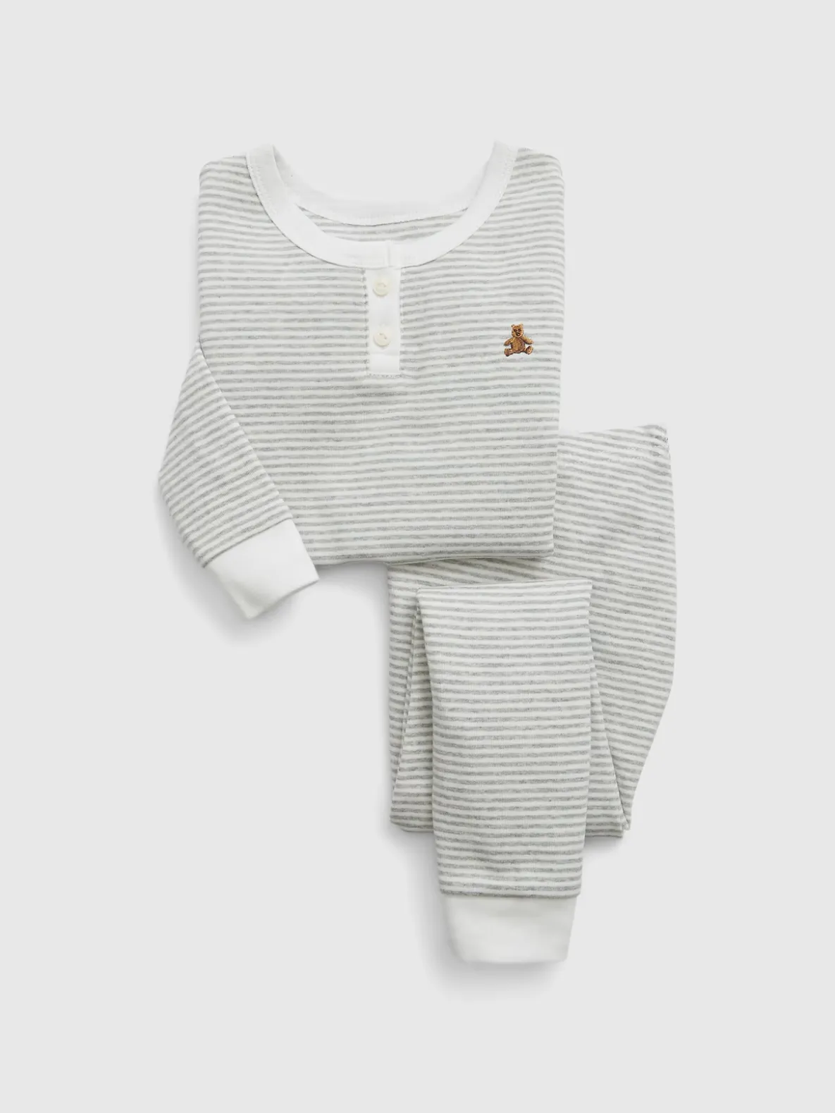 Baby & Toddler Organic Cotton Henley PJ Set