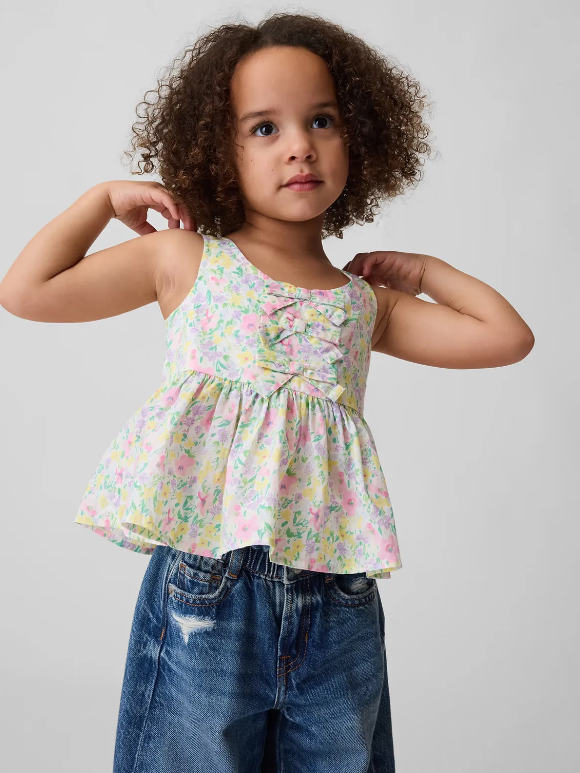 Baby & Toddler Peplum Bow Tank Top