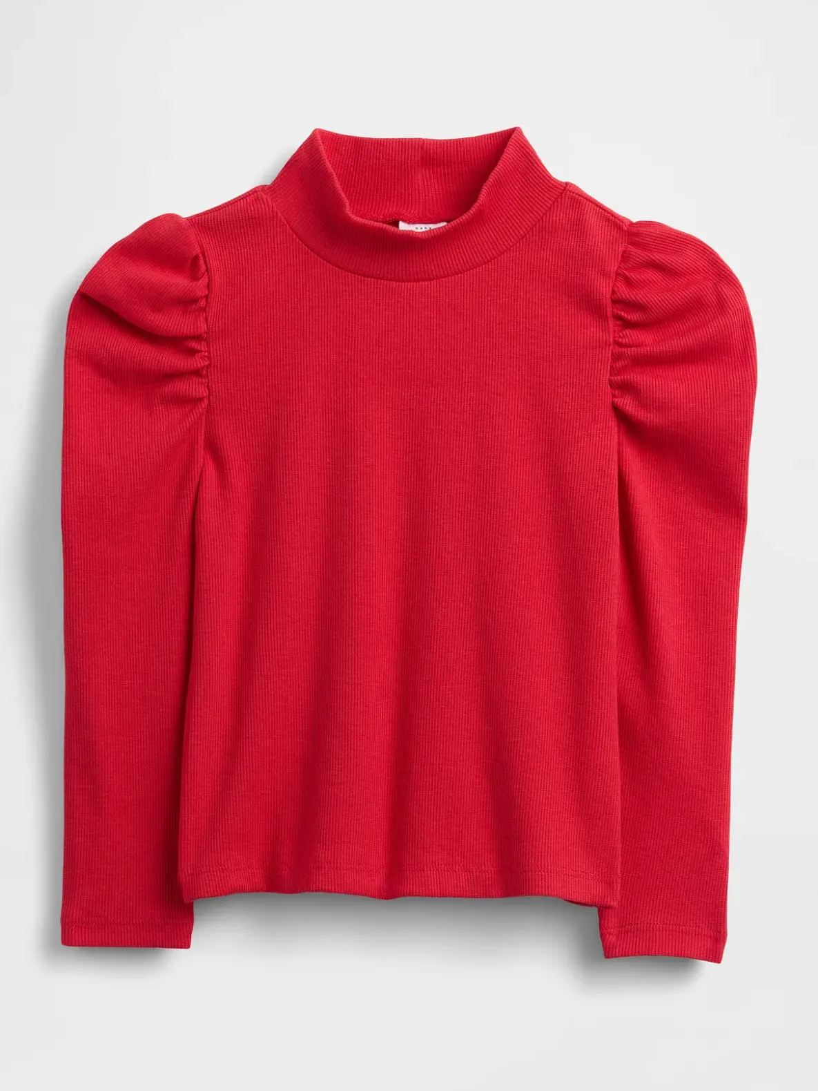 Baby & Toddler Puff-Sleeve Rib Mockneck