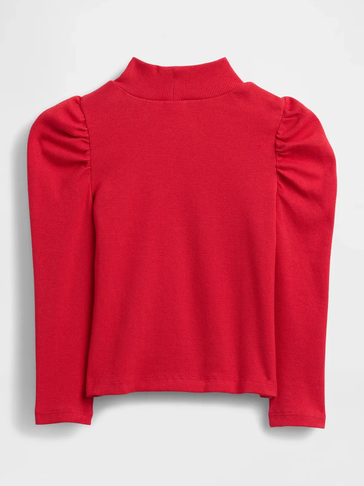 Baby & Toddler Puff-Sleeve Rib Mockneck