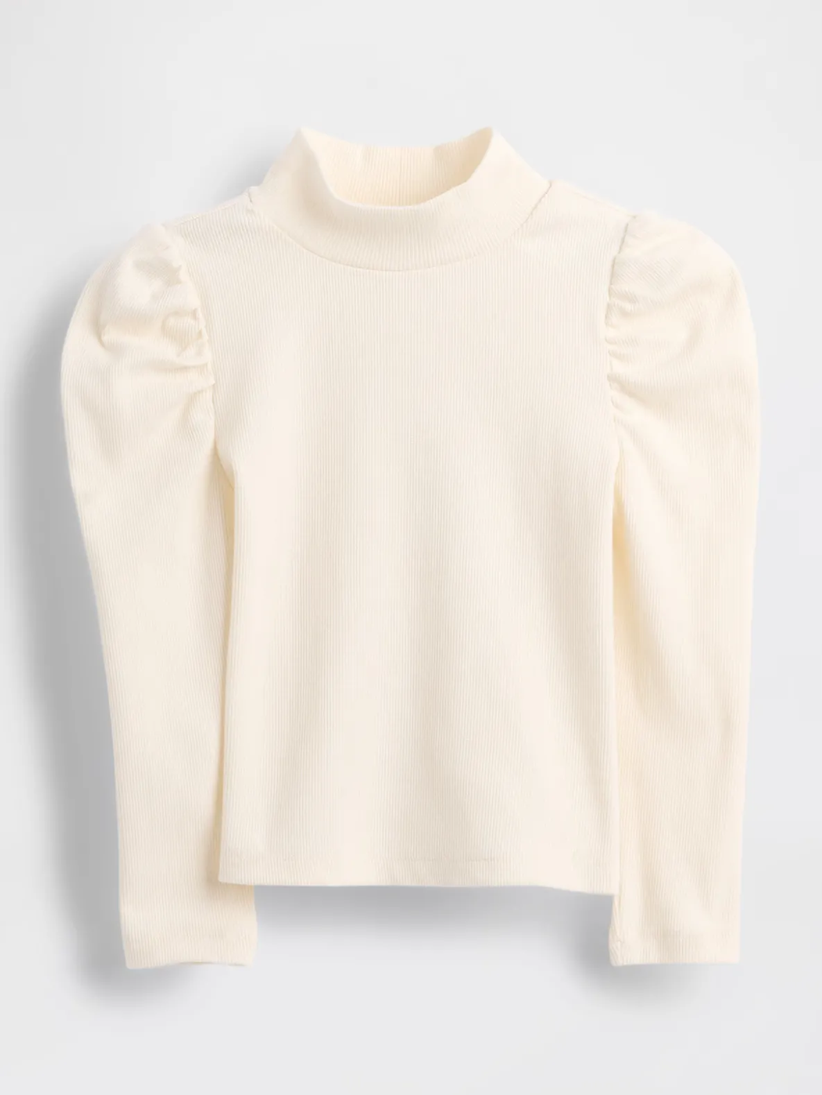 Baby & Toddler Puff-Sleeve Rib Mockneck