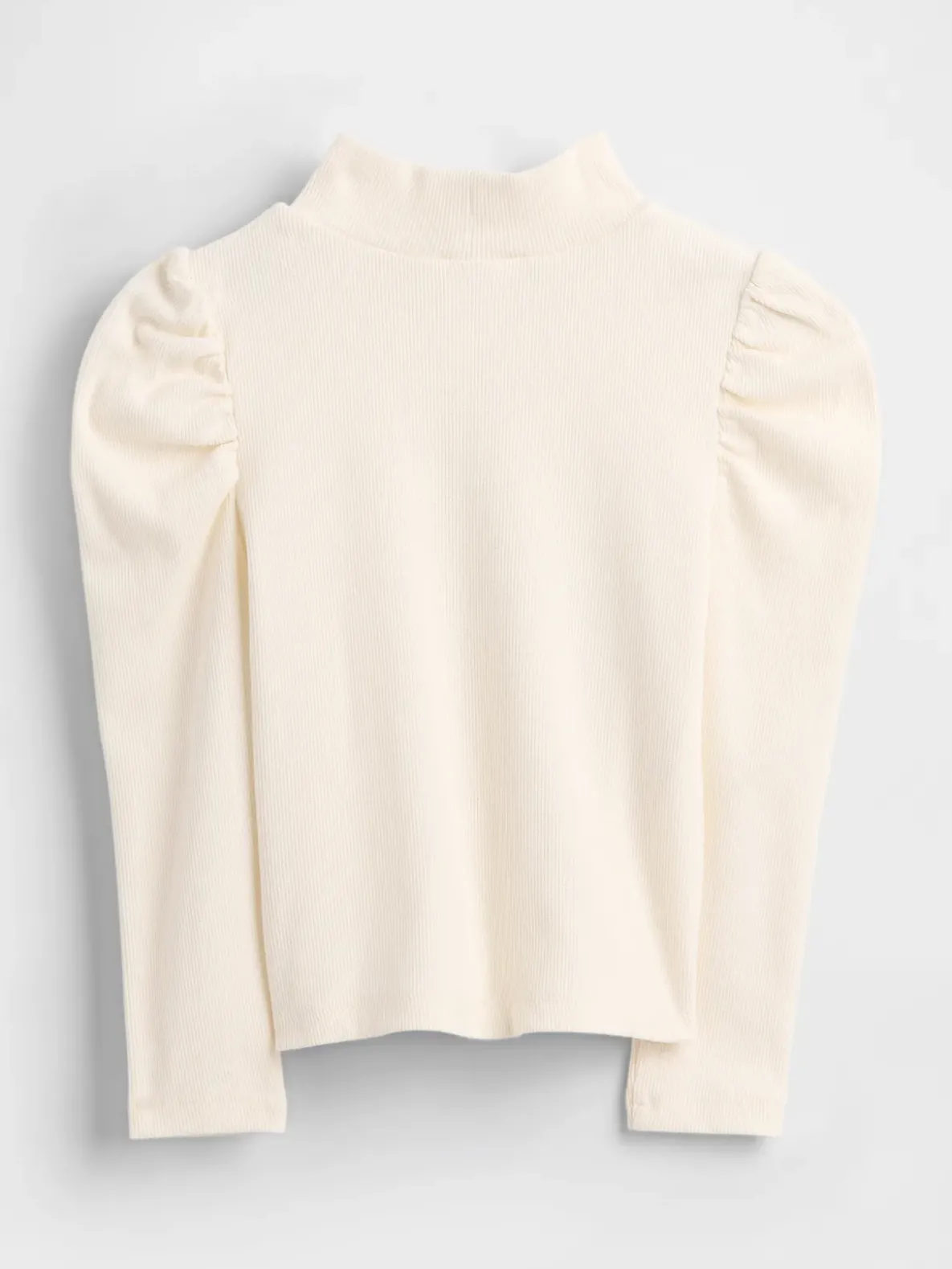 Baby & Toddler Puff-Sleeve Rib Mockneck