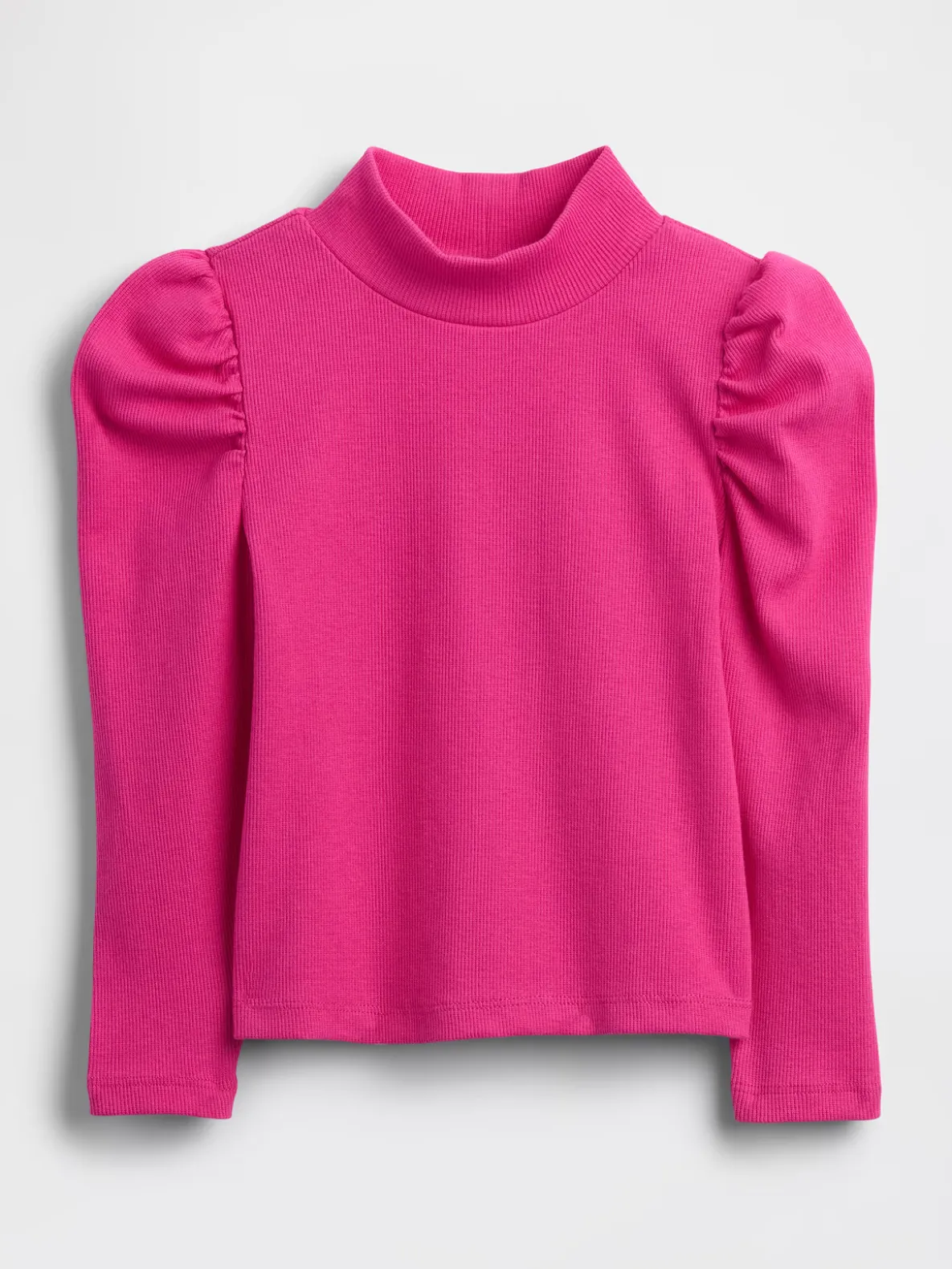 Baby & Toddler Puff-Sleeve Rib Mockneck