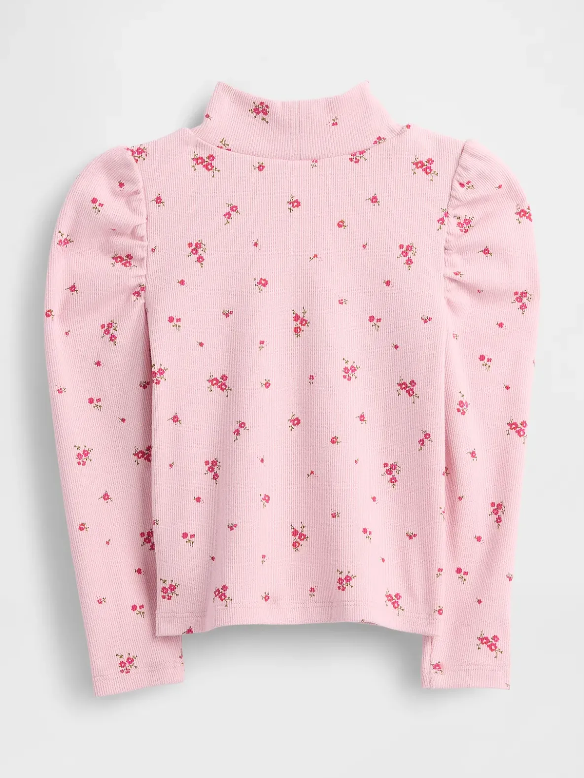 Baby & Toddler Puff-Sleeve Rib Mockneck