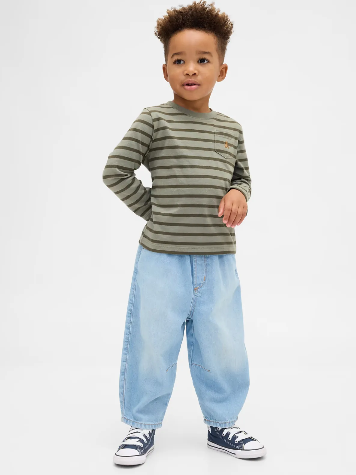 Baby & Toddler Pull-On Barrel Jeans