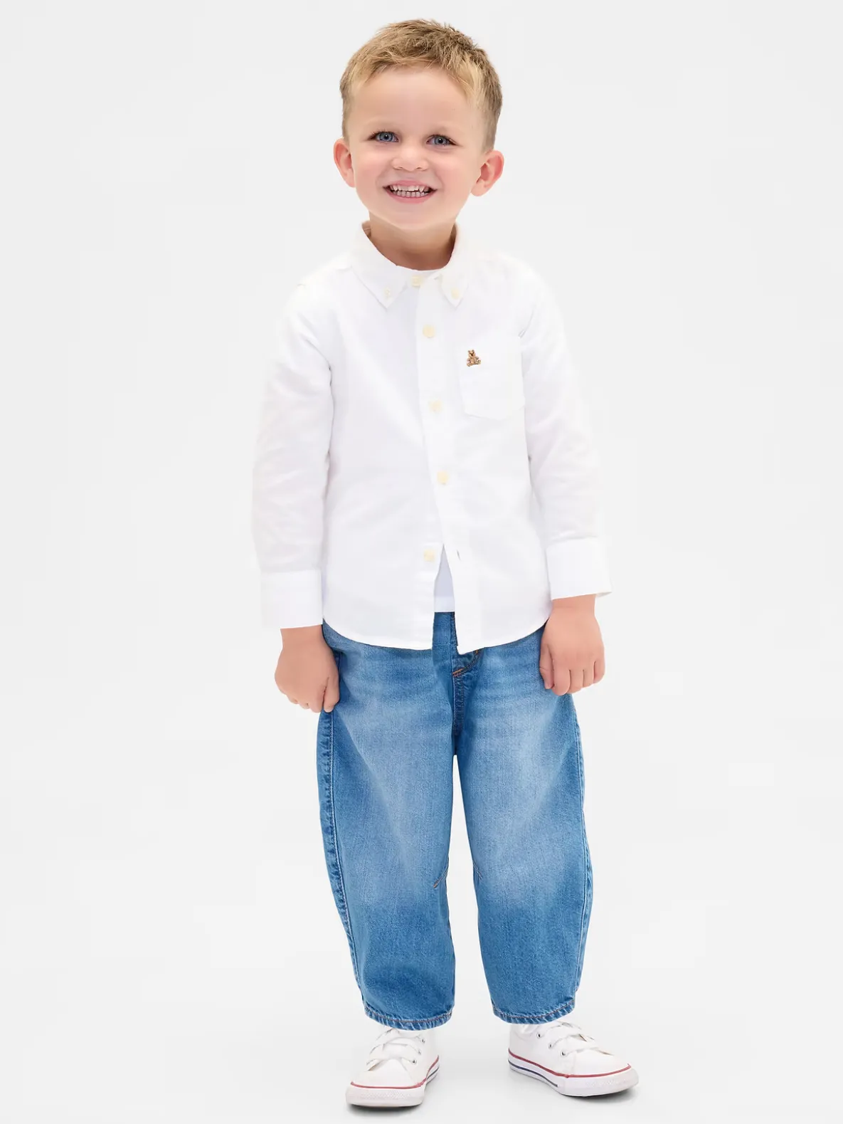 Baby & Toddler Pull-on Barrel Jeans