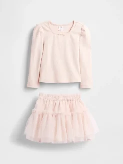Baby & Toddler Rib & Tulle Outfit Set