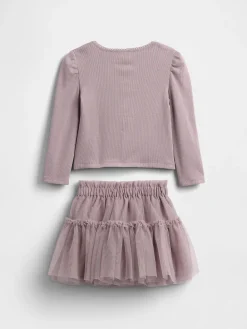 Baby & Toddler Rib & Tulle Outfit Set