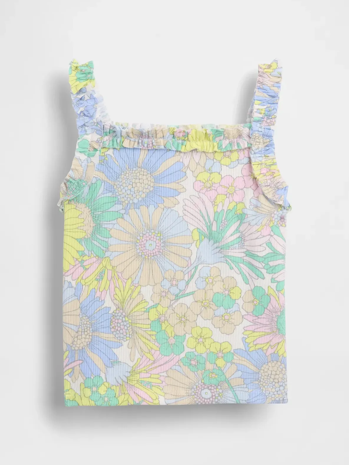 Baby & Toddler Rib Ruffle Apron Tank Top