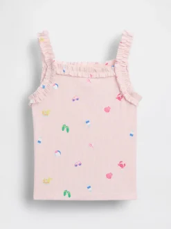 Baby & Toddler Rib Ruffle Apron Tank Top