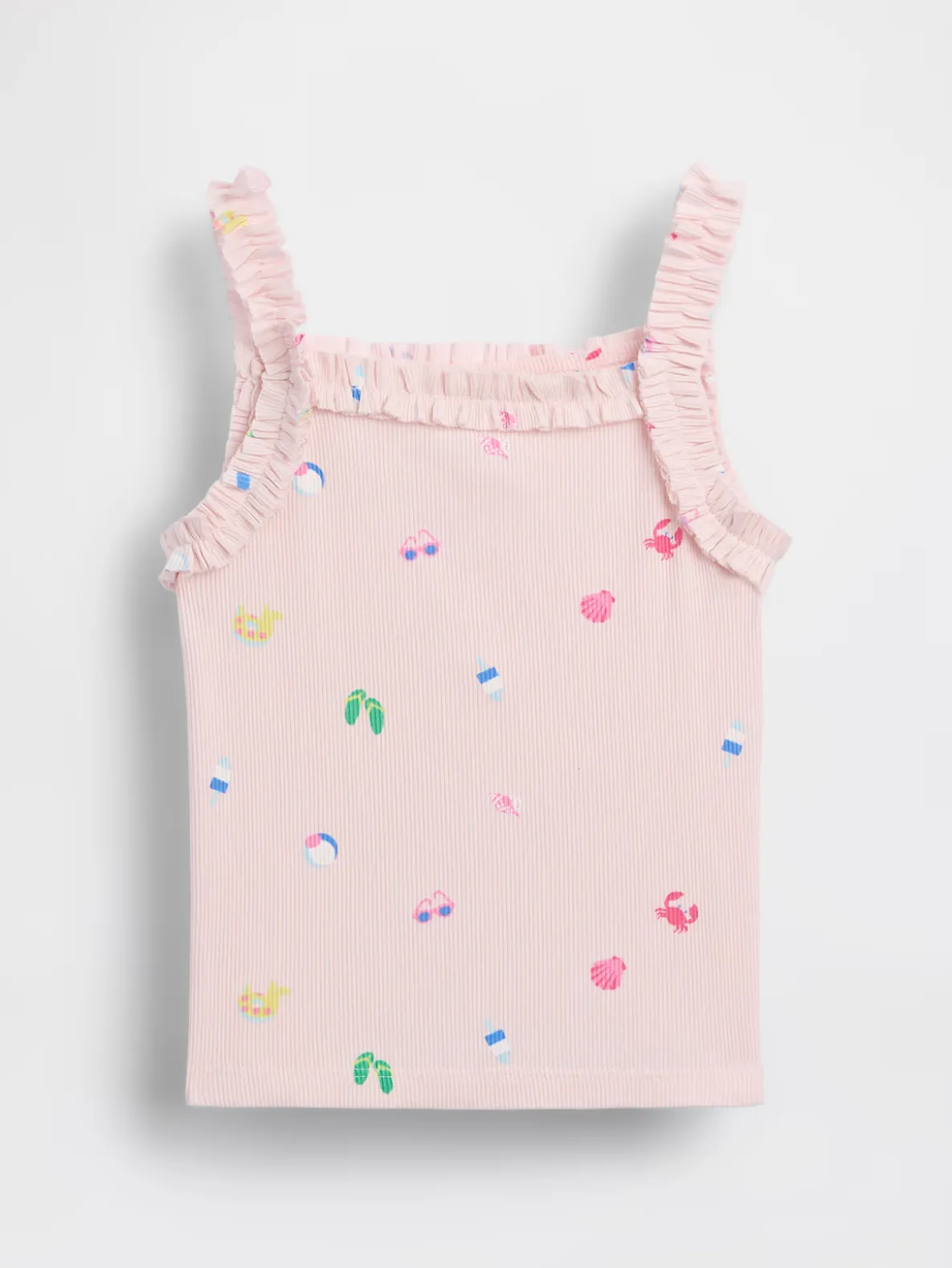 Baby & Toddler Rib Ruffle Apron Tank Top