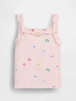 Baby & Toddler Rib Ruffle Apron Tank Top