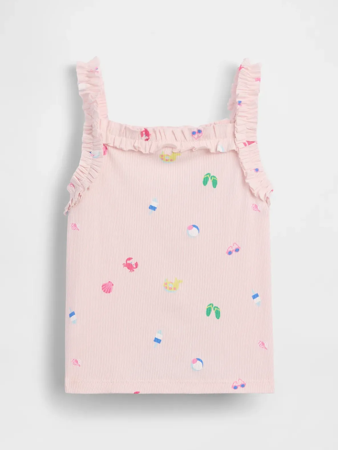 Baby & Toddler Rib Ruffle Apron Tank Top