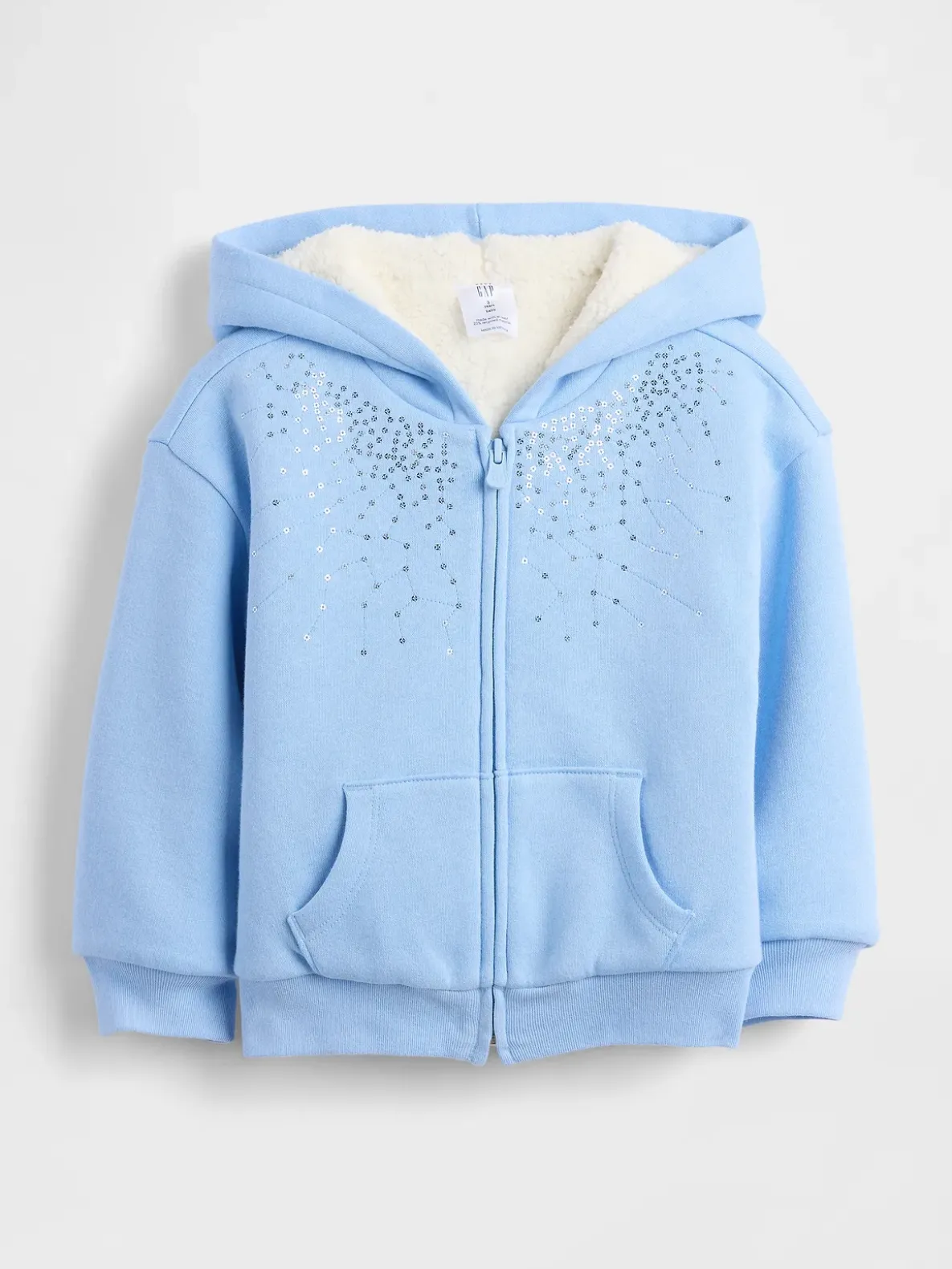 Baby & Toddler Sherpa-Lined Sequin Zip Hoodie