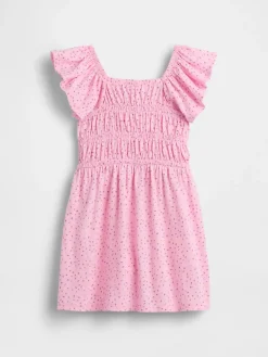 Baby & Toddler Smocked Flutter-Sleeve Dress