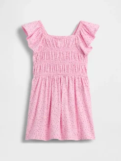 Baby & Toddler Smocked Flutter-Sleeve Dress
