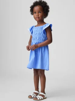 Baby & Toddler Smocked Flutter-Sleeve Dress