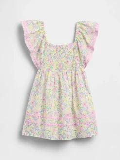 Baby & Toddler Smocked Flutter-Sleeve Dress