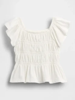 Baby & Toddler Smocked Flutter-Sleeve Top