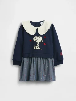 Baby & Toddler Snoopy Ruffle Collar Sweatshirt Dress
