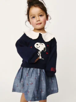 Baby & Toddler Snoopy Ruffle Collar Sweatshirt Dress