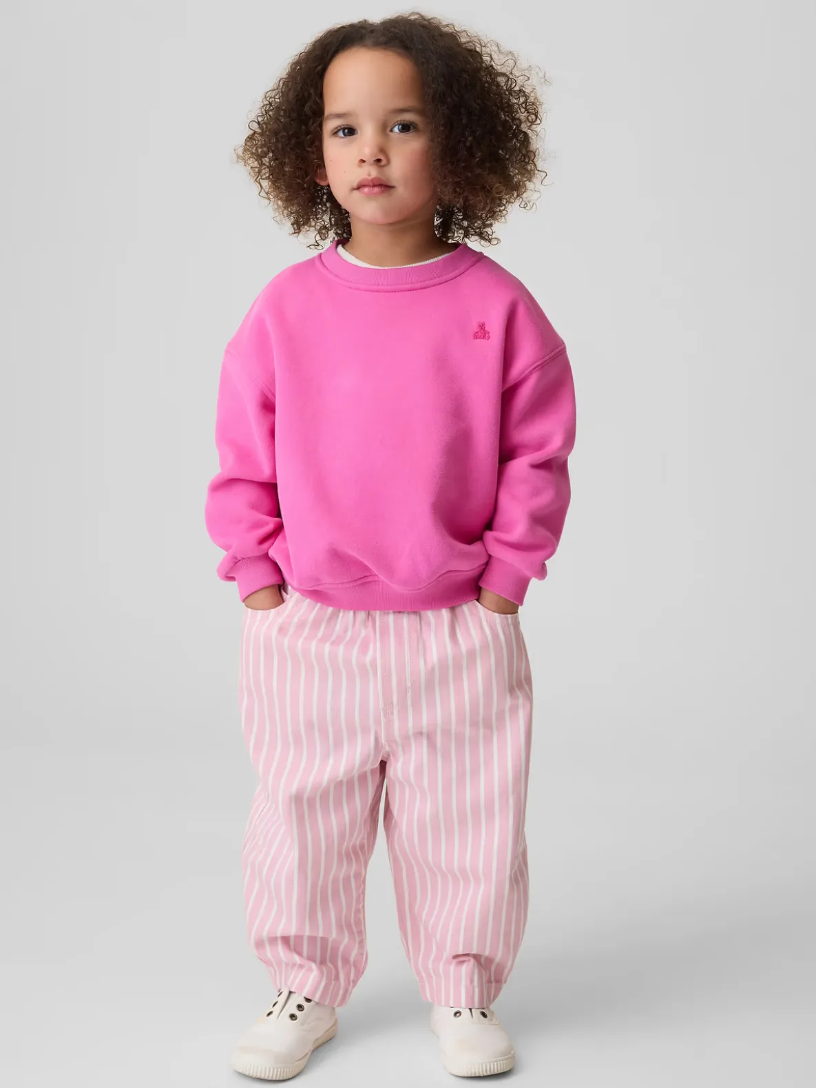 Baby & Toddler Stripe Pull-On Barrel Jeans