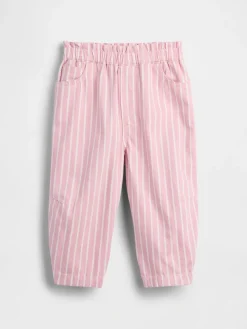 Baby & Toddler Stripe Pull-On Barrel Jeans