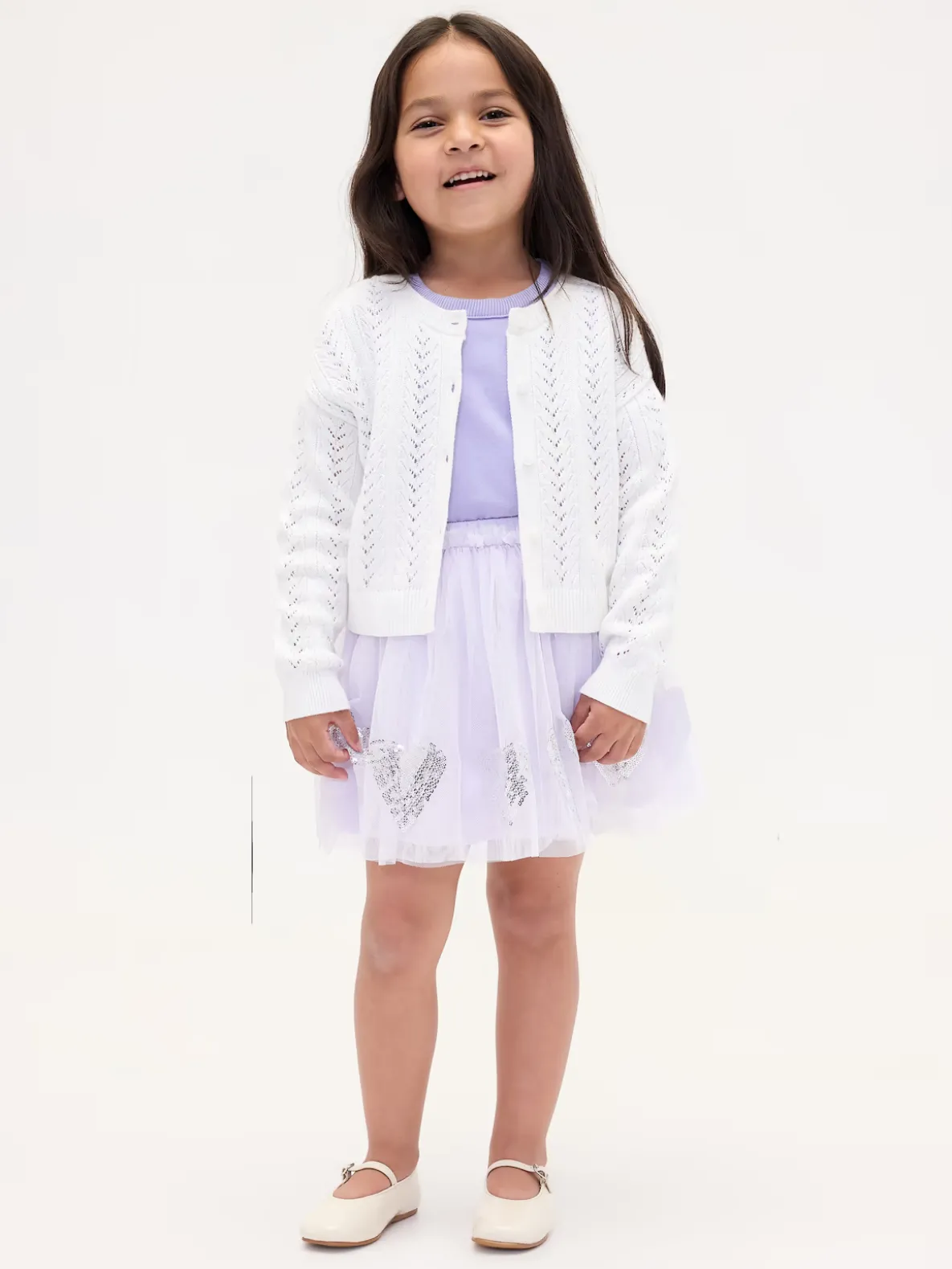 Baby & Toddler Tulle & Sequin Heart Skirt