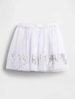 Baby & Toddler Tulle & Sequin Heart Skirt