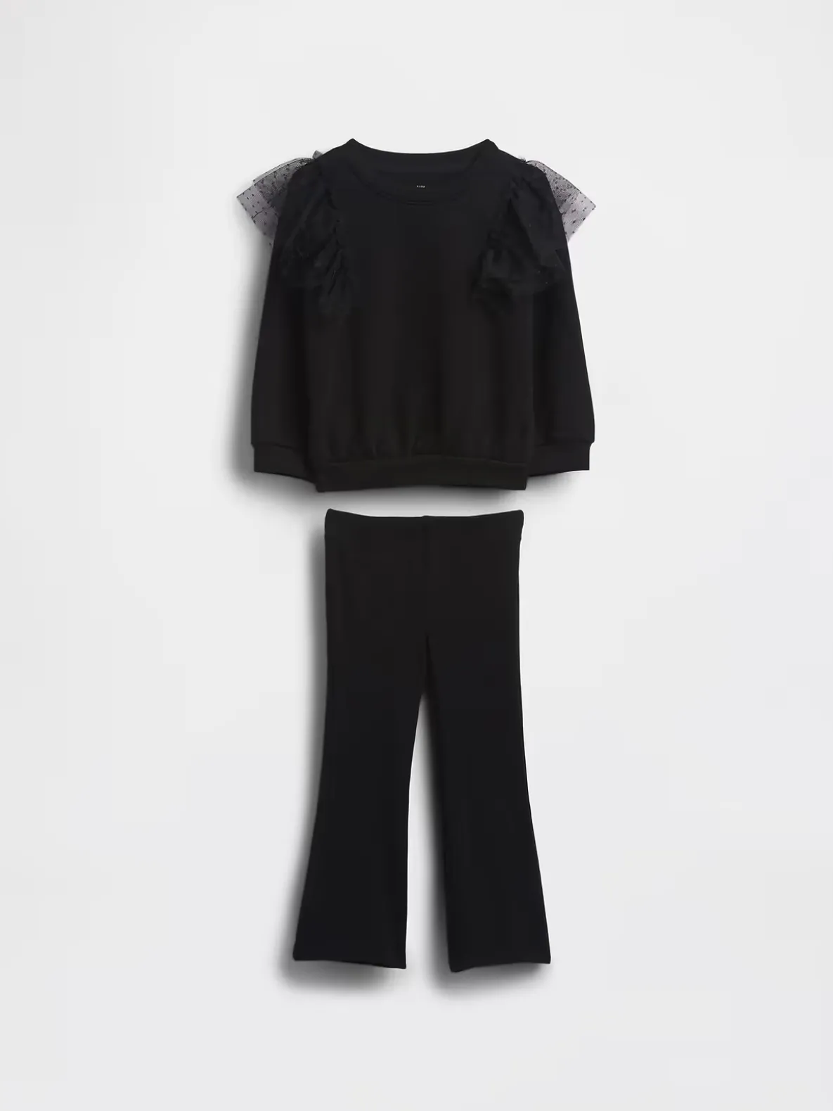Baby & Toddler Tulle Sweatshirt & Rib Flare Leggings Set