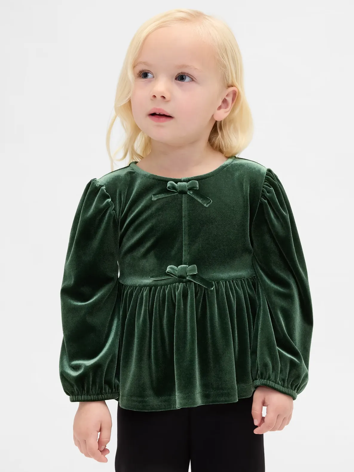 Baby & Toddler Velour Bow Top