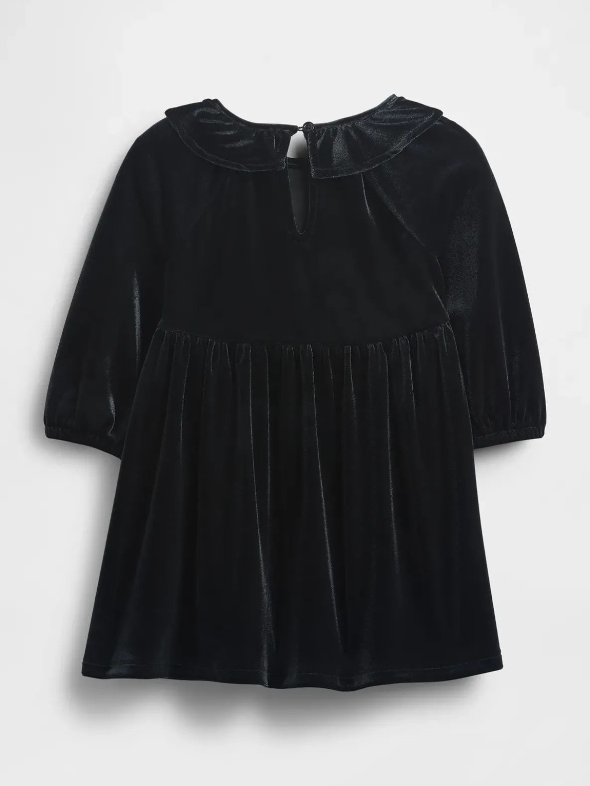 Baby & Toddler Velour Ruffle Collar Dress