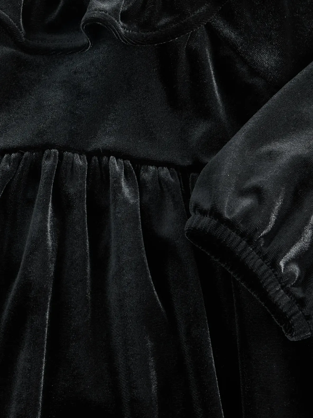 Baby & Toddler Velour Ruffle Collar Dress