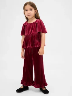 Baby & Toddler Velour Ruffle Outfit Set