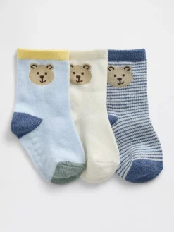 Baby Brannan Bear Crew Socks (3-Pack)