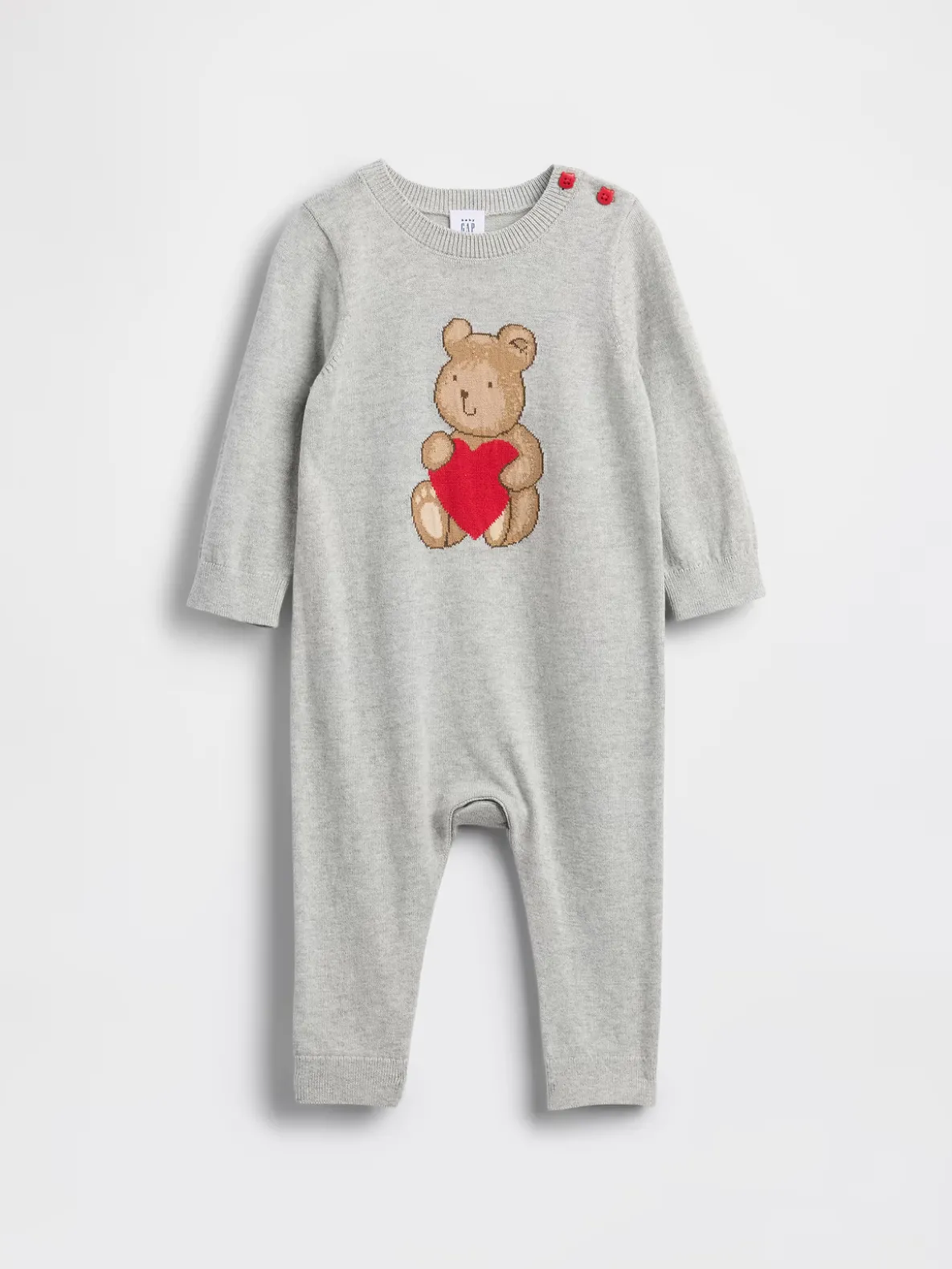 Baby Brannan Bear Heart Sweater One-Piece
