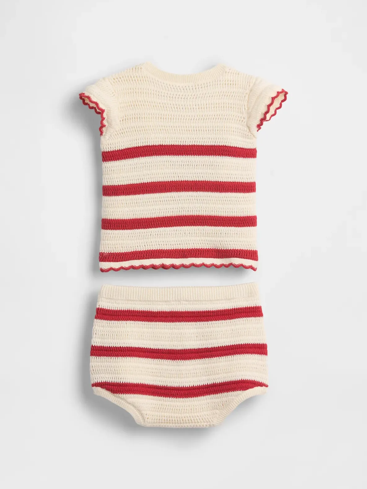 Baby Crochet Stripe Outfit Set