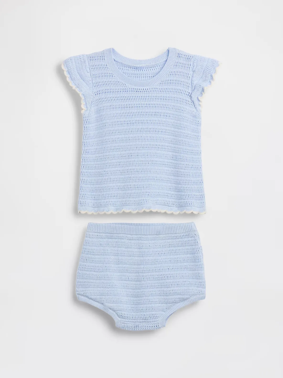 Baby Crochet Stripe Outfit Set