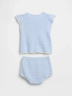 Baby Crochet Stripe Outfit Set