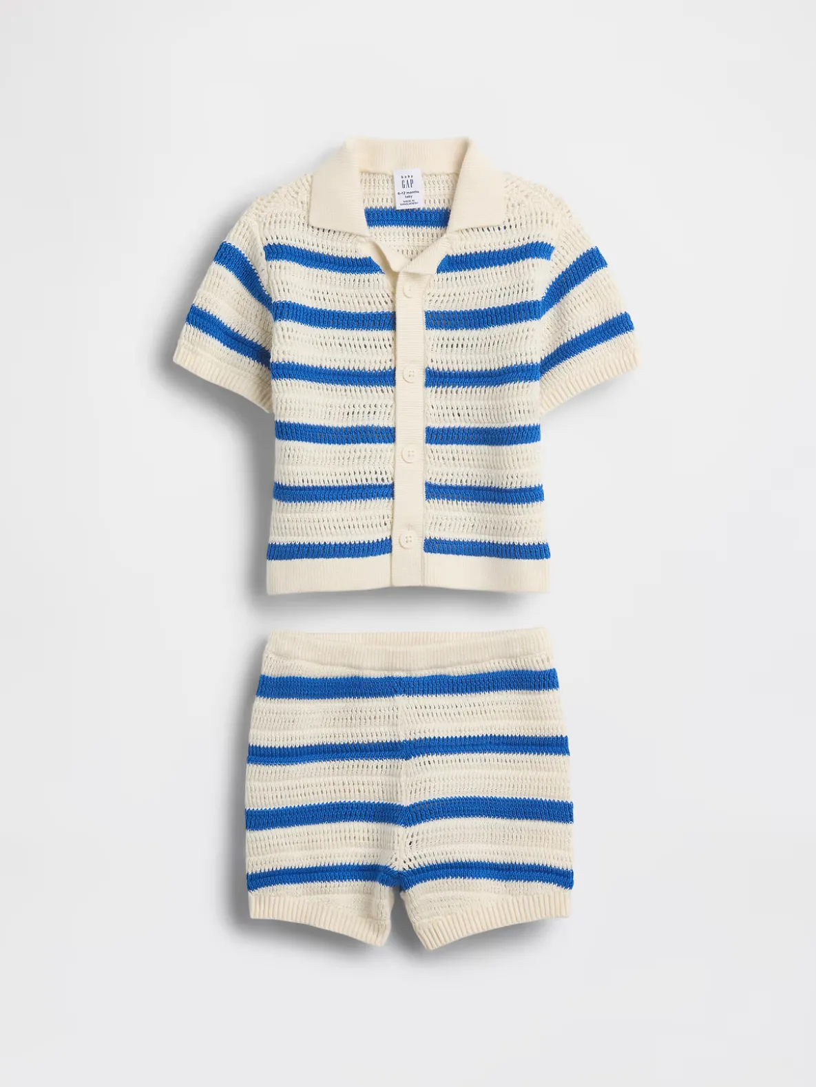 Baby Crochet Stripe Outfit Set
