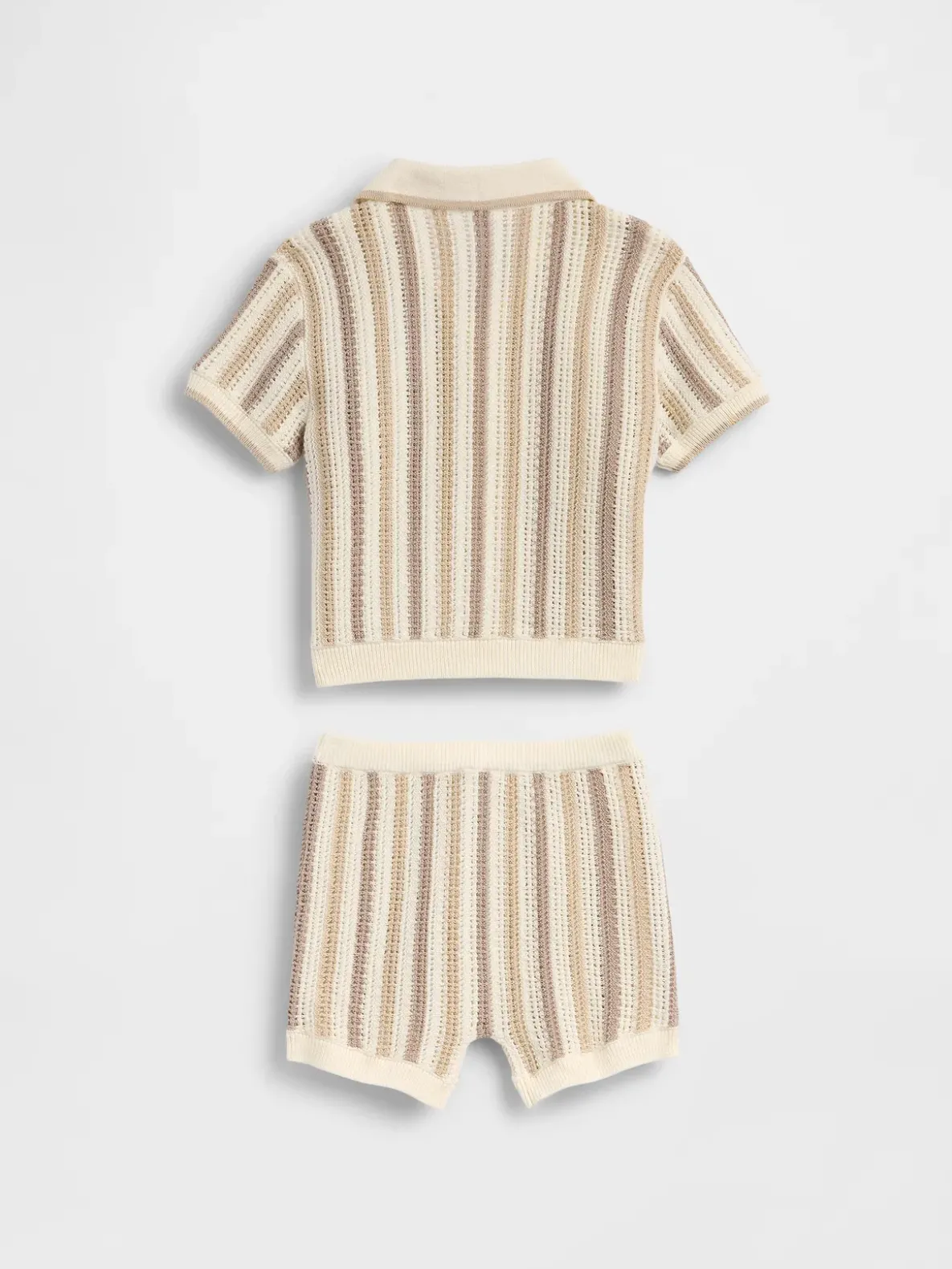 Baby Crochet Stripe Outfit Set