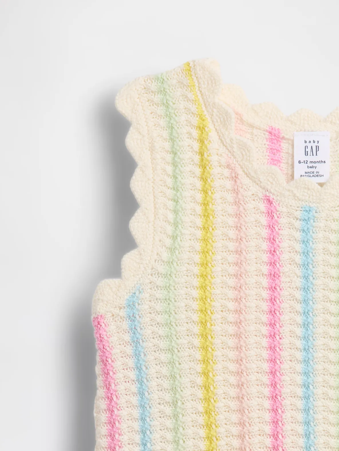 Baby Crochet Stripe Tank Outfit Set