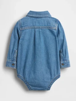 Baby Denim Button-Down Bodysuit
