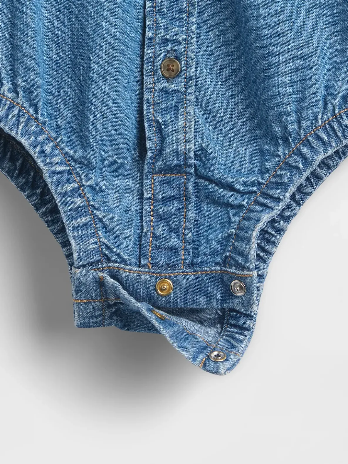 Baby Denim Button-Down Bodysuit