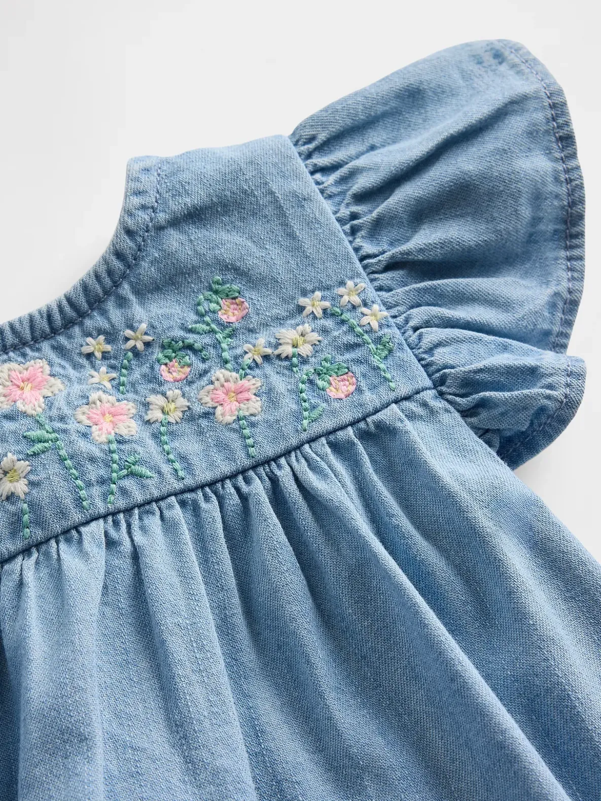 Baby Denim Embroidered Outfit Set